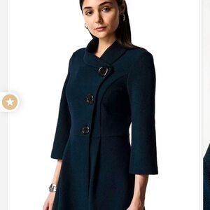Joseph Ribkoff Navy/Black Peplum Sleeve Coat